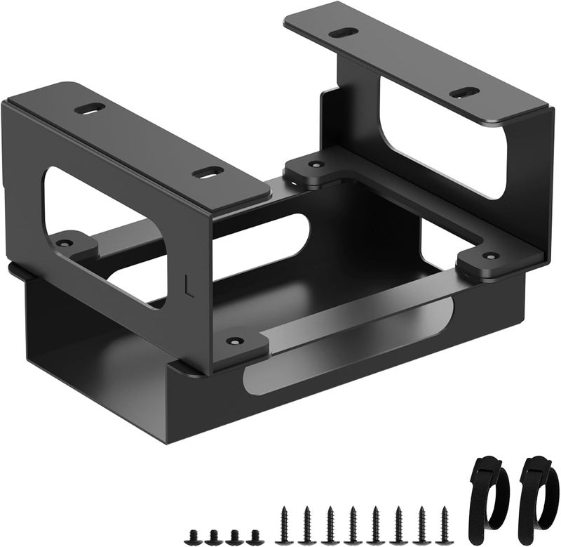Motiexic Adjustable Under Desk Mount Exclusive for CalDigit TS3 Plus / TS4 / TS5 Dock & Power Brick, Space-Saving Thunderbolt 3/Thunderbolt 4 Dock Holder with Cable Straps, Easy Install with All Screws - Image 1